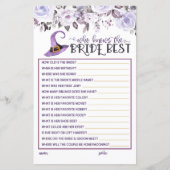 Papier Qui connaît le mieux la mariée - Cette sorcière a  (Devant)