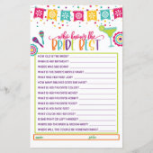 Papier Qui connaît le mieux la mariée - Fiesta WH (Devant)