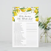 Papier Qui connaît le mieux la mariée, Jeux de mariée de (Debout devant)