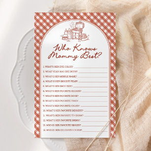 Papier Qui connaît le mieux maman Bébé Q BBQ Jeu de baby