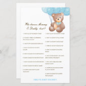 Papier Qui connaît le mieux Maman et Papa Editable (Devant / Derrière)