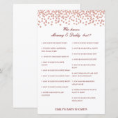 Papier Qui connaît le mieux maman et papa Editable (Devant / Derrière)