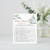 Papier Qui connaît maman le meilleur baby shower d'hiver (Debout devant)