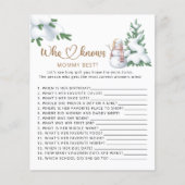 Papier Qui connaît maman le meilleur baby shower d'hiver (Devant)