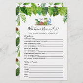 Papier Qui Connaît Maman Meilleur Baby shower Dinosaure J (Devant / Derrière)