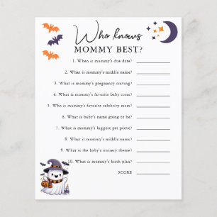 Papier Qui connaît maman meilleur Baby shower Halloween j