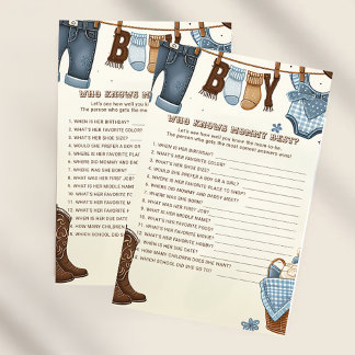 Papier Qui connaît maman meilleur jeu de douche