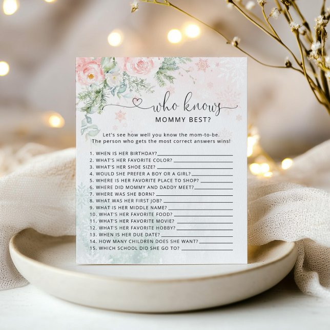 Papier Qui connaît maman meilleur jeu d'eucalyptus rose d (Créateur téléchargé)