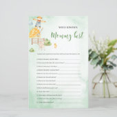 Papier Qui connaît maman meilleur thème de la ferme jeu d (Debout devant)