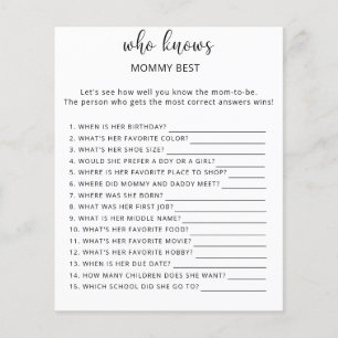 Papier Qui connaît maman mieux