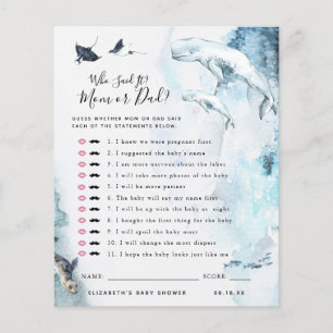 Papier Qui L'A Dit Jeu Baby shower