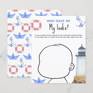 Papier Qui m'a donné Mes regards ? baby shower jeu