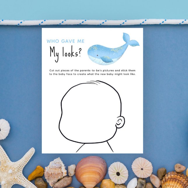 Papier Qui m'a donné mes regards ? jeu de baby shower de  (Créateur téléchargé)