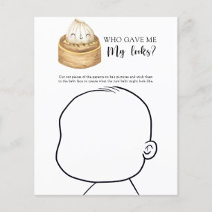 Papier Qui m'a donné mon apparence Jeu de baby shower Dum