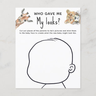 Papier Qui m'a donné mon apparence ? jeu de baby shower s