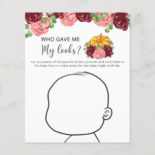 Papier Qui m'a donné mon look baby shower jeu