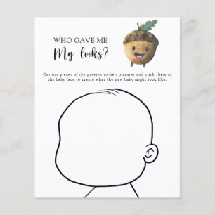 Papier Qui m'a donné mon look baby shower jeu