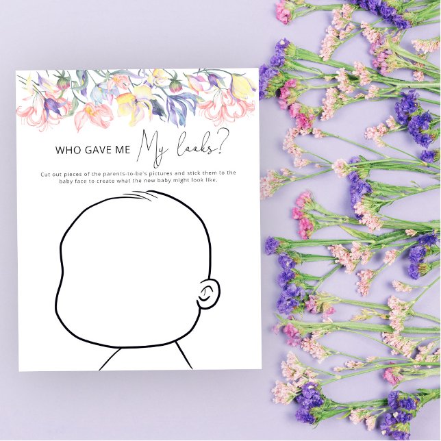 Papier Qui m'a donné mon look baby shower jeu (Créateur téléchargé)