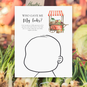 Papier Qui m'a donné mon physique Fête prénatale légumes