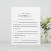 Papier Qui peut terminer le jeu de Baby shower Phrase de  (Debout devant)