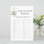 Papier Qui peut terminer le jeu de la mariée de la Phrase (Debout devant)