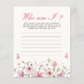 Papier Qui suis-je Fête des mariées des papillons Jeu (Devant)