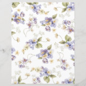 Papier Qui Suis-Je Jeu De Fête des mariées Florale Violet (Dos)