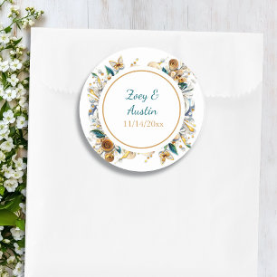 Papier Quilling Bloemen Elegant Persoonlijk Ronde Sticker