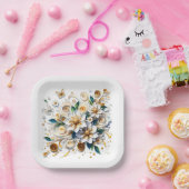 Papier Quilling Bloemen en Vlinders Papieren Bordje (Feest)