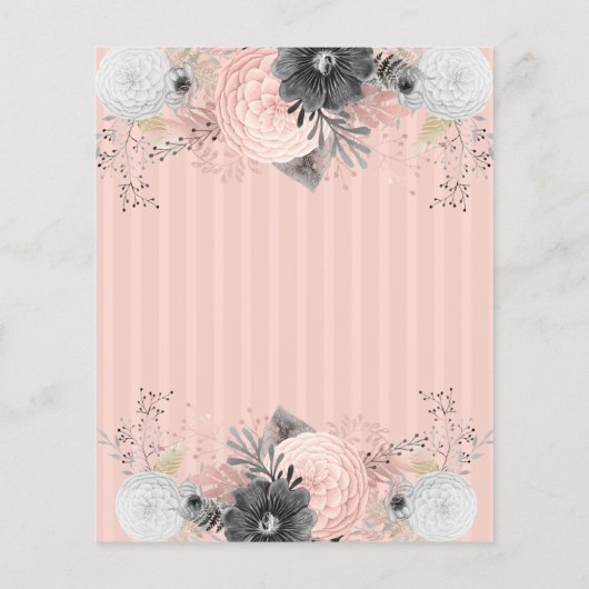 Papier Quinceanera florale rose vif Enregistrer la date (Dos)