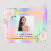 Papier Quinceanera rose violet photo arc-en-ciel merci (Dos)