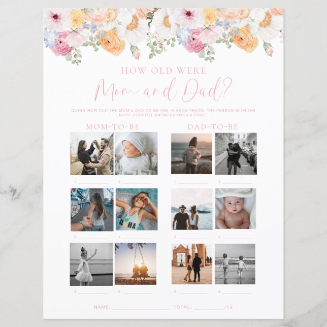 Papier Quinn How Old Are Mom and Dad Jeu photo (Devant)