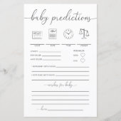 Papier Quinn Minimal Baby Predictions Jeu (Devant)