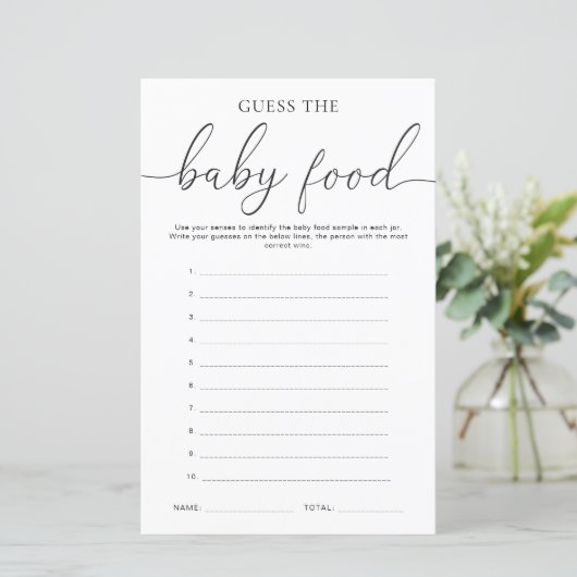 Papier Quinn Minimal Devinez Le Jeu De Nourriture Pour Bé (Debout devant)