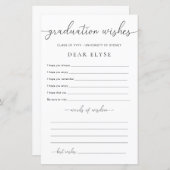 Papier Quinn Souhaits minimaux de graduation (Devant / Derrière)