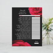 Papier Quiz de mariage - rose rouge (Debout devant)