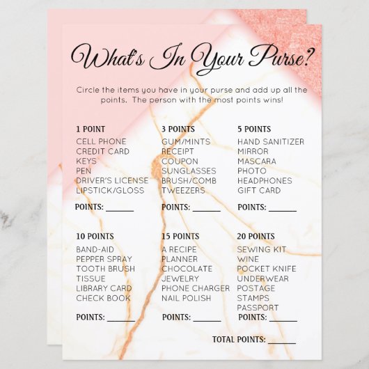 Papier Quoi Dans Votre Porte-Fête des mariées Jeu Marbre (Devant / Derrière)