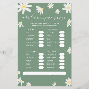 Papier Qu'y a-t-il dans votre jeu de Baby shower de poche