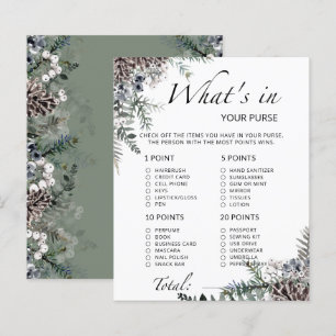 Papier Qu'y a-t-il dans votre jeu de baby shower hivernal