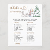 Papier Qu'y a-t-il dans votre jeu de baby shower hivernal (Devant)