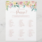 Papier Qu'y a-t-il dans votre jeu de Fête des mariées Gol (Devant)