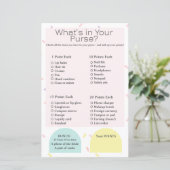 Papier Qu'y a-t-il dans votre sac à main ? Jeu pour une B (Debout devant)