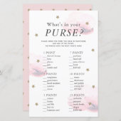 Papier Qu'y a-t-il dans votre sac à main Star Baby shower (Devant / Derrière)