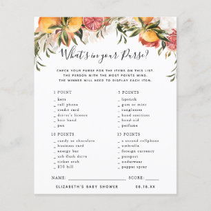 Papier Qu'y a-t-il dans votre sac Jeu Baby shower