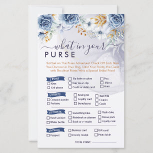 Papier Qu'y a-t-il dans votre sac Jeux de Baby Shower Fle