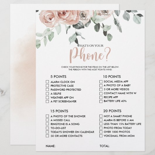 Papier Qu'y a-t-il sur votre Phone Pink Rose Rose Fête de (Devant / Derrière)