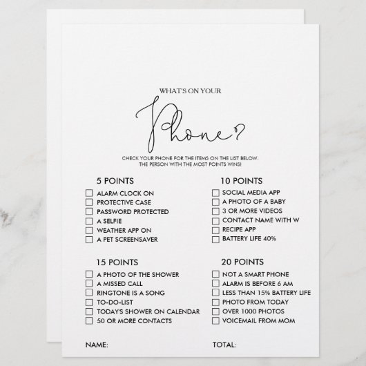 Papier Qu'y a-t-il sur votre téléphone Rustic Fête des ma (Devant / Derrière)