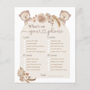 Papier Qu'y a-t-il sur votre téléphone Twins Bear Baby sh