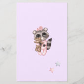 Papier Raccoon Baby shower Jeu Connaissez-Vous Maman ? (Dos)