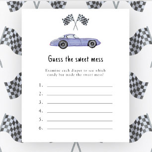 Papier Race car - Devinez le jeu Sweet Mess